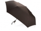 Зонт складной «Оупен», коричневый/серебристый/черный, эпонж/металл/пластик - 1