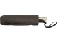 Зонт складной «Оупен», коричневый/серебристый/черный, эпонж/металл/пластик - 4