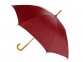 Зонт-трость «Радуга», бордовый, купол- полиэстер, стержень и ручка- дерево, спицы- металл - 1