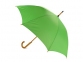 Зонт-трость «Радуга», зеленое яблоко, купол- полиэстер, стержень и ручка- дерево, спицы- металл - 1