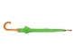 Зонт-трость «Радуга», зеленое яблоко, купол- полиэстер, стержень и ручка- дерево, спицы- металл - 3