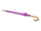 Зонт-трость «Радуга», фиолетовый, купол- полиэстер, стержень и ручка- дерево, спицы- металл - 2