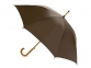 Зонт-трость «Радуга», коричневый, купол- полиэстер, стержень и ручка- дерево, спицы- металл - 1