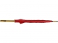 Зонт-трость «Радуга», красный, купол- полиэстер, стержень и ручка- дерево, спицы- металл - 2