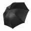Зонт-трость "Back to black", полуавтомат, 100% полиэстер, черный с синим - 1