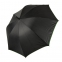 Зонт-трость "Back to black", полуавтомат, 100% полиэстер, черный с зеленым - 1