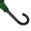Зонт-трость "Back to black", полуавтомат, 100% полиэстер, черный с зеленым - 3