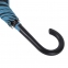 Зонт-трость "Back to black", полуавтомат, 100% полиэстер, черный с голубым - 3