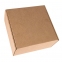 Коробка подарочная BOX, размер 20,5*21* 11см, картон МГК бур., самосборная - 4