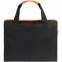 Конференц-сумка Unit Сontour, черная с оранжевой отделкой - 4