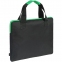 Конференц-сумка Unit Сontour, черная с зеленой отделкой - 3