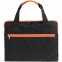 Конференц-сумка Unit Сontour, черная с оранжевой отделкой - 1