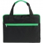 Конференц-сумка Unit Сontour, черная с зеленой отделкой - 1