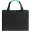 Конференц-сумка Unit Сontour, черная с зеленой отделкой - 4