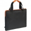 Конференц-сумка Unit Сontour, черная с оранжевой отделкой - 3