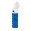 Бутылка для воды складная с карабином SPRING, синяя, 550/250 мл, силикон - 1