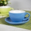 Чайная/кофейная пара CAPPUCCINO, голубой, 260 мл, фарфор - 1