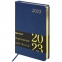 Ежедневник датированный 2023 А5 138x213 мм BRAUBERG "Iguana", под кожу, синий, 114031 - 1