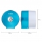 Диспенсер для бытовой туалетной бумаги LAIMA, КРУГЛЫЙ, тонированный голубой, 605045 - 10