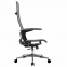 Кресло офисное МЕТТА "К-7-Т" хром, прочная сетка, сиденье и спинка регулируемые, черное - 2