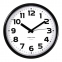 Часы настенные TROYKATIME (TROYKA) 91900945, круг, белые, черная рамка, 23х23х4 см - 1