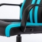 Кресло компьютерное BRABIX "Stripe GM-202", экокожа, черное/голубое, 532509 - 8
