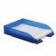 Лоток горизонтальный для бумаг BRAUBERG "Office style", 320х245х65 мм, тонированный синий, 237290 - 2