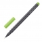 Ручка капиллярная (линер) FABER-CASTELL "Grip Finepen", СВЕТЛО-ЗЕЛЕНАЯ, трехгранная, корпус черный, 0,4 мм, 151666 - 1