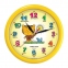 Часы настенные TROYKATIME (TROYKA) 21250290, круг, желтые с рисунком "Котенок", желтая рамка, 24,5х24,5х3,1 см - 1
