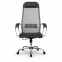 Кресло офисное МЕТТА "К-3" хром, ткань-сетка, сиденье и спинка регулируемые, темно-серое - 3