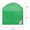 Папка-конверт с кнопкой STAFF, А4, до 100 листов, прозрачная, зеленая 0,15 мм, 270468 - 6