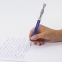 Ручка шариковая масляная с грипом STAFF "Chrome", СИНЯЯ, корпус синий, хромированные детали, узел 0,7 мм, линия 0,35 мм, 142984 - 5