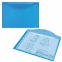 Папка-конверт с кнопкой БОЛЬШОГО ФОРМАТА (300х430 мм), А3, прозрачная, синяя, 0,15 мм, STAFF, 228666 - 6