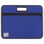 Сумка пластиковая BRAUBERG, А4+, 390х315х70 мм, на молнии, внешний карман, фактура бисер, синяя, 225167 - 8