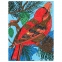 Раскраска по номерам А4, ЮНЛАНДИЯ "ПТИЧКА", С ЦВЕТНЫМИ КАРАНДАШАМИ, на картоне, 661607 - 7