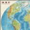 Карта настенная "Мир. Физическая карта", М-1:25 млн., размер 122х79 см, ламинированная, 640 - 1