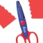 Ножницы ОСТРОВ СОКРОВИЩ, 135 мм, фигурное лезвие "банты", сине-бордовые, в упаковке с европодвесом, 236778 - 1