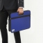 Сумка пластиковая BRAUBERG, А4+, 390х315х70 мм, на молнии, внешний карман, фактура бисер, синяя, 225167 - 10