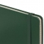 Блокнот А5 (148x218 мм), BRAUBERG "Metropolis", балакрон, 80 л., резинка, клетка, зеленый, 111583 - 2