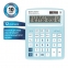 Калькулятор настольный BRAUBERG EXTRA PASTEL-12-LB (206x155 мм), 12 разрядов, двойное питание, ГОЛУБОЙ, 250486 - 1