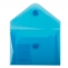 Папка-конверт с кнопкой МАЛОГО ФОРМАТА (74х105 мм), А7 (для дисконтных, банковских карт, визиток) прозр, синяя, 0,18 мм, BRAUBERG, 227323 - 2