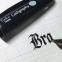 Ручка перьевая PENTEL (Япония) "Tradio Calligraphy", корпус черный, линия письма 1,4 мм, черная, TRC1-14A - 5