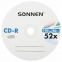 Диски CD-R SONNEN, 700 Mb, 52x, Cake Box (упаковка на шпиле) КОМПЛЕКТ 100 шт., 513533 - 6