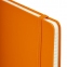 Блокнот А5 (148x218 мм), BRAUBERG "Metropolis Special", под кожу, 80 л., резинка, клетка, оранжевый, 111576 - 3