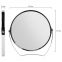 Зеркало настольное BRABIX, круглое, диаметр 17 см, двустороннее, с увеличением, рамка из нержавеющей стали, 607421 - 1