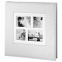 Фотоальбом BRAUBERG свадебный, 20 магнитных листов 30х32 см, обложка под фактурную кожу, на кольцах, белый, 390691 - 1