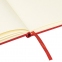 Скетчбук, слоновая кость 140 г/м2 90х140 мм, 80 л., КОЖЗАМ, резинка, BRAUBERG ART CLASSIC, красный, 113187 - 5