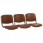 Сиденья для кресла "Трим", комплект 3 шт., кожзам коричневый, каркас черный - 1