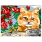 Раскраска по номерам А4 "Рыжий кот", С АКРИЛОВЫМИ КРАСКАМИ, на картоне, кисть, ЮНЛАНДИЯ, 664164 - 7