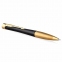 Ручка шариковая PARKER "Urban Twist Black GT", корпус черный, позолоченные детали, синяя, 2143640 - 1